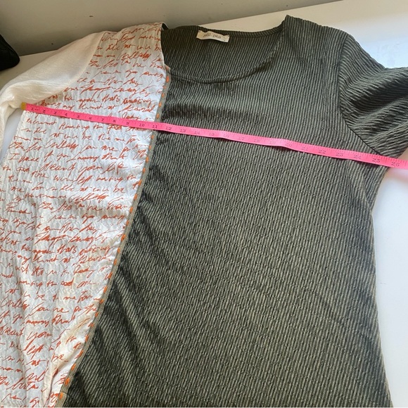 ZEDD PLUS Women's Asymmetrical Green White Geometric Pattern Tunic Size XL - Picture 9 of 9